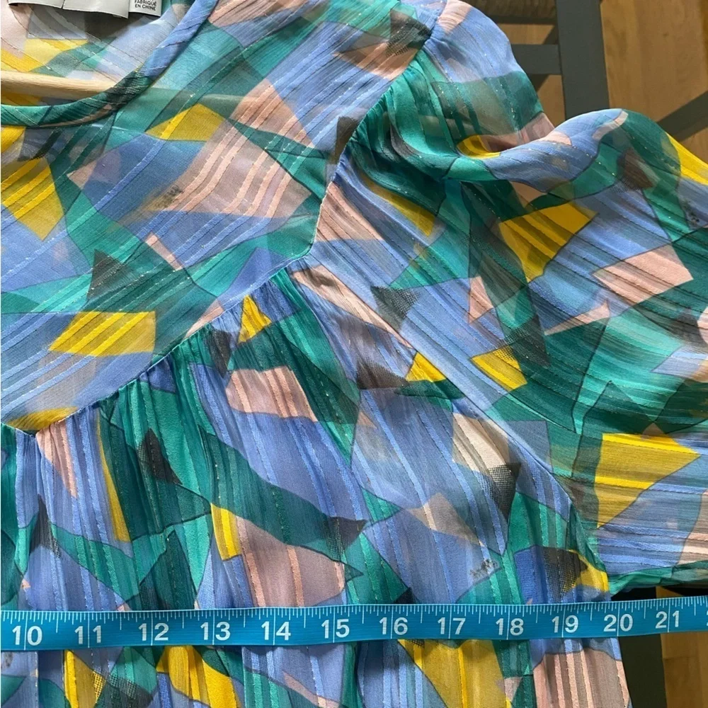 Coach Colorful Bold Geo Yoke Long Sleeve Mini Dress 4